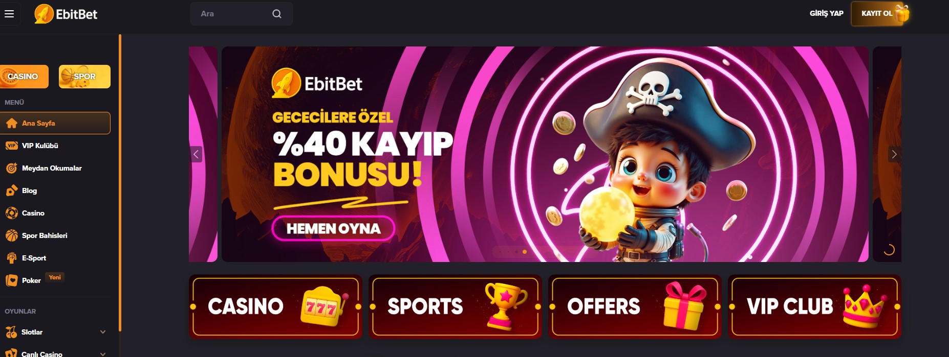 Ebitbet Giriş